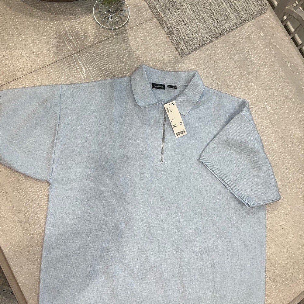 Light Blue Stylish Polo Shirt